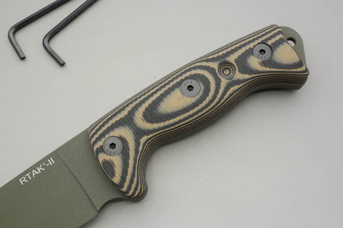 TKC: G10 Handle for Ontario RTAK II - Brown & Black TKC: G10 Handle for Ontario RTAK II - Brown & Black