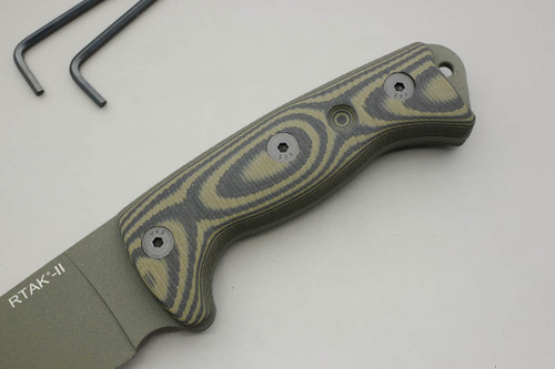 TKC: G10 Handle for Ontario RTAK II - Green & Black TKC: G10 Handle for Ontario RTAK II - Green & Black