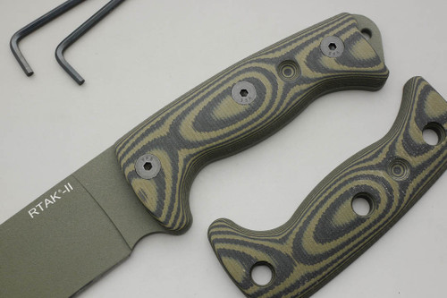 TKC: G10 Handle for Ontario RTAK II - Green & Black TKC: G10 Handle for Ontario RTAK II - Green & Black