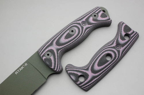 TKC: G10 Handle for Ontario RTAK II - Lavender & Black TKC: G10 Handle for Ontario RTAK II - Lavender & Black