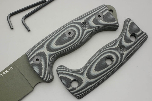 TKC: G10 Handle for Ontario RTAK II - Midnite Tiger, 2X2 TKC: G10 Handle for Ontario RTAK II - Midnite Tiger, 2X2