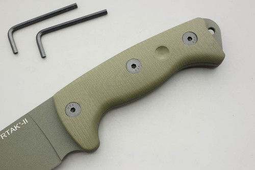 TKC: G10 Handle for Ontario RTAK II - Ranger Green w/ Red Liner TKC: G10 Handle for Ontario RTAK II - Ranger Green w/ Red Liner