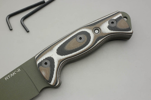 TKC: G10 Handle for Ontario RTAK II - Winter Forest TKC: G10 Handle for Ontario RTAK II - Winter Forest