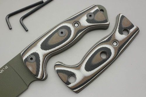 TKC: G10 Handle for Ontario RTAK II - Winter Forest TKC: G10 Handle for Ontario RTAK II - Winter Forest