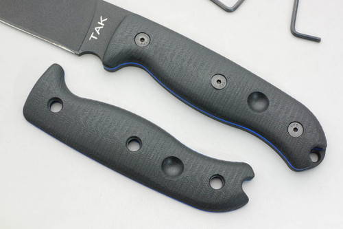 TKC: G10 Handle for Ontario TAK-1 - Black w/ Blue Liner TKC: G10 Handle for Ontario TAK-1 - Black w/ Blue Liner