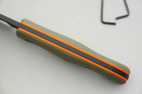 TKC: G10 Handle for Ontario TAK-1 - Ranger Green w/ Orange Liner TKC: G10 Handle for Ontario TAK-1 - Ranger Green w/ Orange Liner