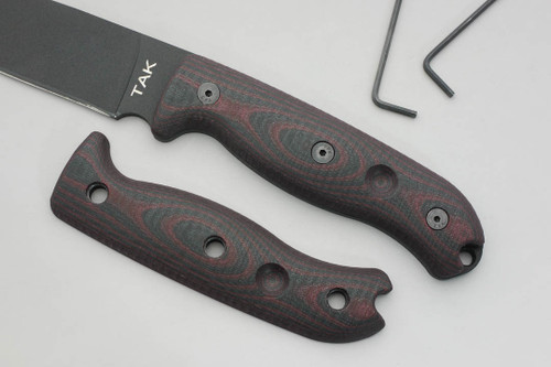 TKC: G10 Handle for Ontario TAK-1 - Red & Black TKC: G10 Handle for Ontario TAK-1 - Red & Black
