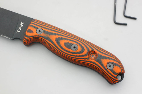 TKC: G10 Handle for Ontario TAK-1 - Tigerstripe, 2X2 TKC: G10 Handle for Ontario TAK-1 - Tigerstripe, 2X2