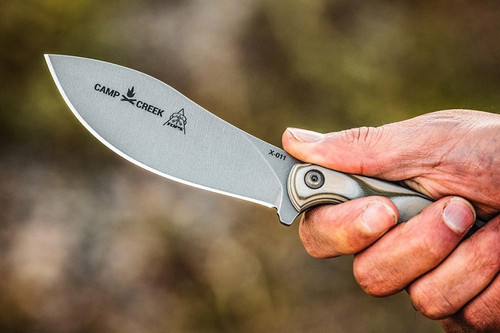 TOPS Knives Camp Creek, CPCK-01 - Tumble Finish - 4.38" Blade - CPM S35Vn Steel - Camo G10 Handle TOPS Knives Camp Creek, CPCK-01 - Tumble Finish - 4.38" Blade - CPM S35Vn Steel - Camo G10 Handle