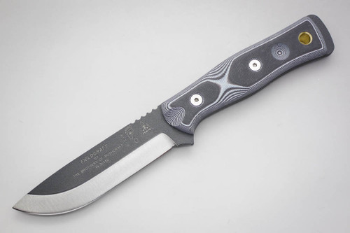 TOPS Knives Fieldcraft (By Brothers of Bushcraft), BROS-WB - 1095 Steel - Black Traction Coated 4.75" Blade - White and Black G10 Handle TOPS Knives Fieldcraft (By Brothers of Bushcraft), BROS-WB - 1095 Steel - Black Traction Coated 4.75" Blade - White and Black G10 Handle