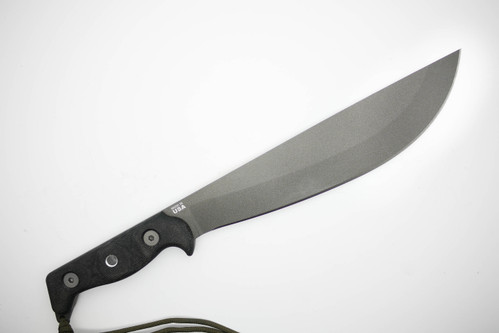 TOPS Knives Yacare 10.0 Machete - Tungsten Blade Finish - Black Canvas Micarta Handle TOPS Knives Yacare 10.0 Machete - Tungsten Blade Finish - Black Canvas Micarta Handle