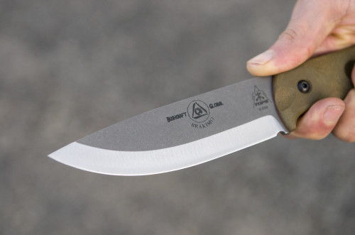 TOPS Knives, Brakimo Fixed Blade Survival Knife w/ Green Canvas Micarta Handle TOPS Knives, Brakimo Fixed Blade Survival Knife w/ Green Canvas Micarta Handle