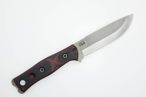 TOPS BROS-154-RB B.O.B. Fieldcraft Knife w/ Red & Black G10 Handle - 154CM TOPS BROS-154-RB B.O.B. Fieldcraft Knife w/ Red & Black G10 Handle - 154CM