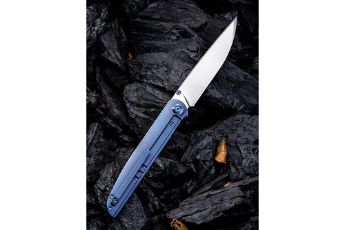 WE Knife Company 618F - Blue Titanium Framelock - 3.87" Satin Blade