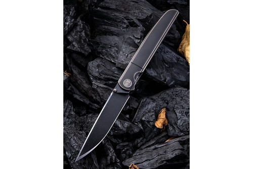 WE Knife Company 618G - Bronze/Black Titanium Framelock - 3.9" Black Blade