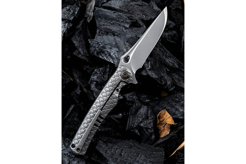 WE Knife Company 819C - Drakon Integral Titanium Framelock - Gray - 3.4" Blade