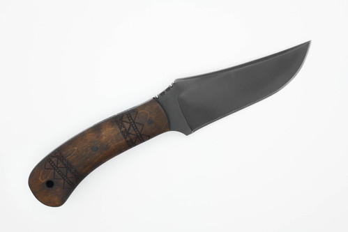 Winkler Knives - Blue Ridge Hunter - 80CRV2 Steel - Flat Grind - Maple Handle with Tribal Artwork