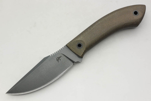 Winkler Knives - Knight Everycarry - 80CRV2 Steel - Flat Grind - Green Canvas Micarta Handle