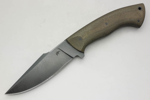 Winkler Knives - Knight Pathfinder - 80CRV2 Steel - Flat Grind - Green Canvas Micarta Handle