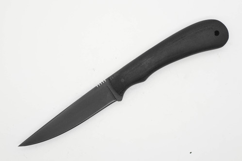 Winkler Knives - Operator - 80CRV2 Steel - Flat Grind - Black Laminate Handle - Tapered Tang