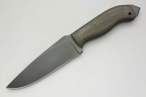 Winkler Knives - Spike - 80CRV2 Steel - Flat Grind - Green Canvas Micarta Handle - Crusher Spike/Glass Breaker