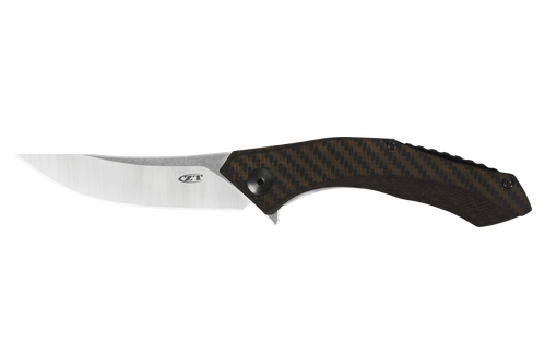 Zero Tolerance 0460 Folder - Bronze Carbon Fiber Front, Stonewashed Titanium Back Handle - Stonewashed & Satin Blade