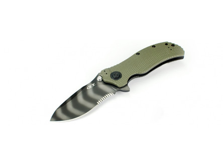 Zero Tolerance Strider/Onion Folding Blade Pocket Knife (Partially Serrated Blade) w/ Black G10 & Titanium Handle - 0301ST