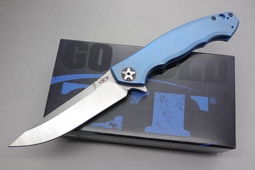 Zero Tolerance: Dmitry Sinkevich 0452 Folder - Blue Titanium Handle/Frame - CPM-S35VN Steel - Satin/Stonewash Blade Finish - Limited Edition
