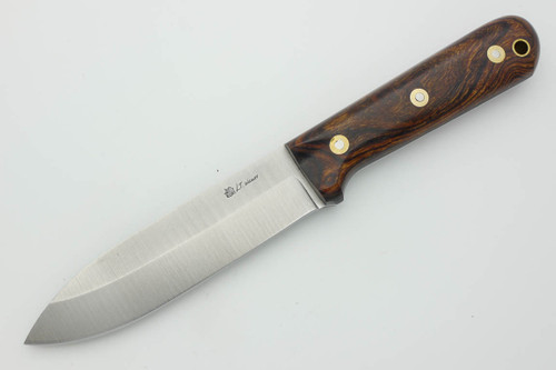 LT Wright Knives Gen 5 - Saber Grind - Desert Ironwood - Polished Finish - FREE Black Liners! - 2