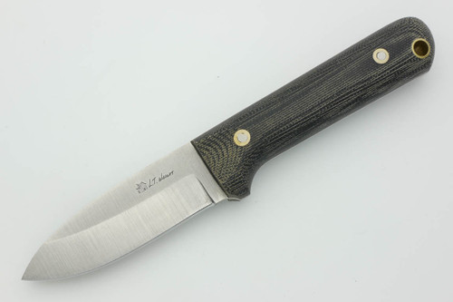 LT Wright Knives Next Gen - Saber Grind - A2 Steel - Black Canvas Micarta - Matte Finish