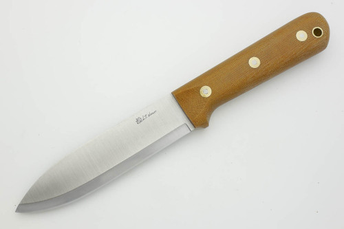 LT Wright Knives Gen 5 - Scandi Grind - Natural Canvas Micarta - Matte Finish