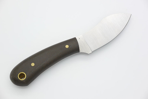 LT Wright Knives Lil Muk - Flat Grind - CPM 3V Steel - Green Canvas Micarta - Matte Finish