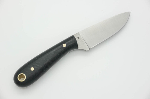 LT Wright Knives Frontier First - CPM 3V Steel - Flat Grind - Black Canvas Micarta - Matte Finish - Christmas Special! FREE Soft Case!