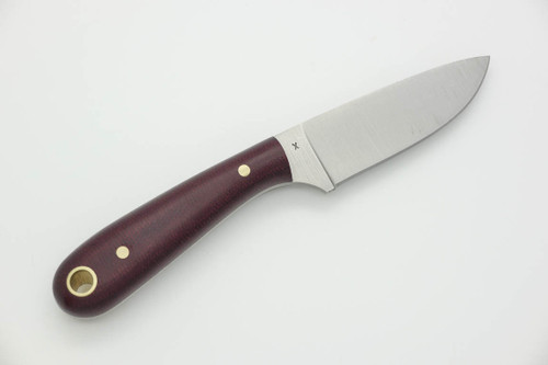 LT Wright Knives Frontier First - CPM 3V Steel - Flat Grind - Double Red Canvas Micarta - Matte Finish - Christmas Special! FREE Soft Case!