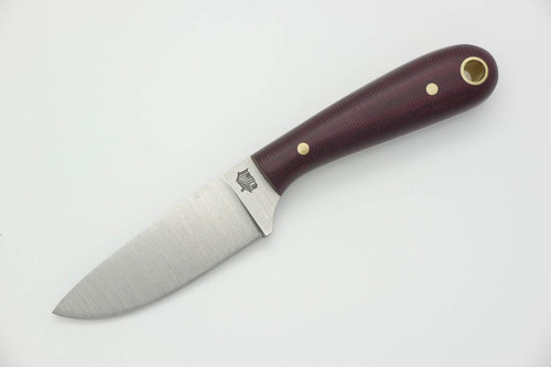 LT Wright Knives Frontier First - CPM 3V Steel - Flat Grind - Double Red Canvas Micarta - Matte Finish - Christmas Special! FREE Soft Case!