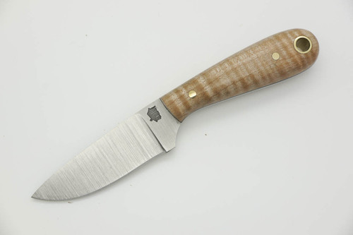 LT Wright Knives Frontier First - CPM 3V Steel - Flat Grind - Natural Curly Maple - 2 - Christmas Special! FREE Black Liners! FREE Soft Case!