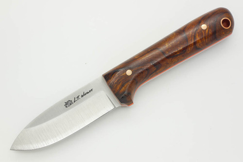 LT Wright Knives Next Gen - Saber Grind - O1 Steel - Desert Ironwood - Orange Liners - Copper Pins - 5