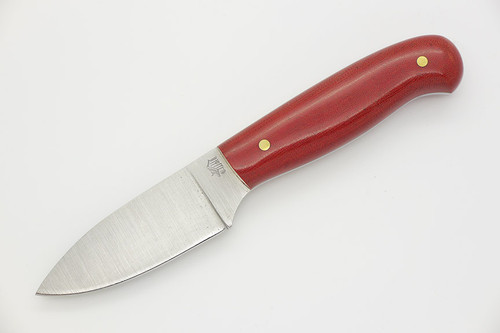 LT Wright Knives Patriot - A2 Steel - Flat Grind - Red Linen Micarta - Polished Finish