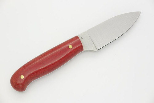 LT Wright Knives Patriot - A2 Steel - Flat Grind - Red Linen Micarta - Polished Finish