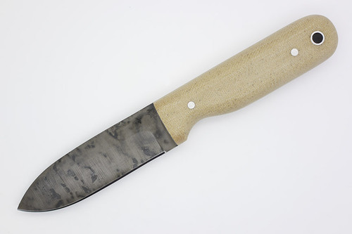 LT Wright Knives Bushcrafter HC - High Saber Grind - Snakeskin Micarta - Matte Finish