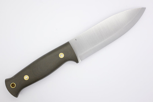 LT Wright Knives Illuminous 5 - 3V Steel - Scandi Grind - Green Canvas Micarta - Matte Finish