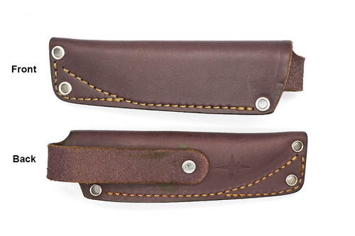 TKC: #A Pouch Style Leather HIP Sheath Brown, LH, WITHOUT Firesteel Loop