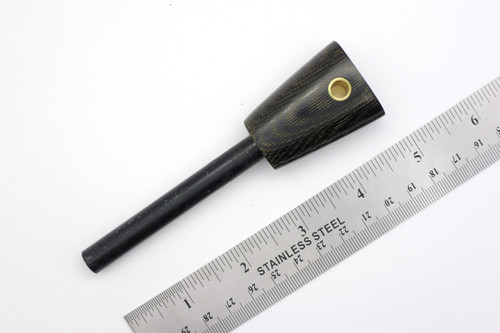 LT Wright Knives: Firesteel w/ Black Canvas Micarta Handle & Red Liners - Polished Finish