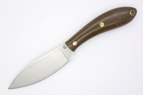 LT Wright Knives Large Northern Hunter - AEB-L Steel - Saber Grind - Green Canvas Micarta - Polished Finish