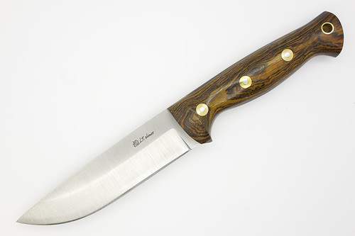 LT Wright Knives Forest Trail - A2 Steel - Saber Grind - Bocote Handle - Polished Finish - 3 / FREE Black Liners!