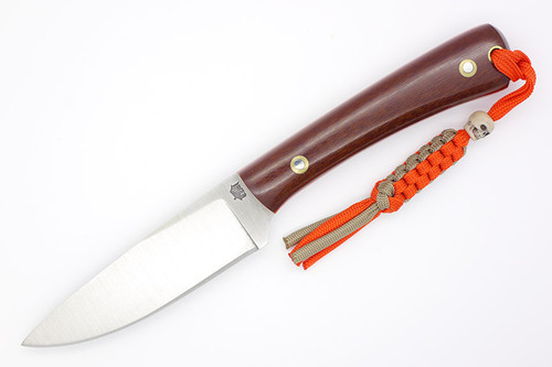 LT Wright Knives Large Workhorse Custom - D2 Steel - Flat Grind - Rustic Brown Micarta Handle - Orange Liners - Polished Finish - Custom Lanyard