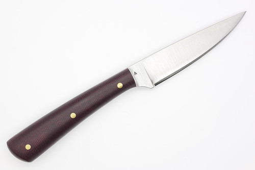 LT Wright Knives Coyote - A2 Steel - Flat Grind - Double Red Micarta Handle - Matte Finish