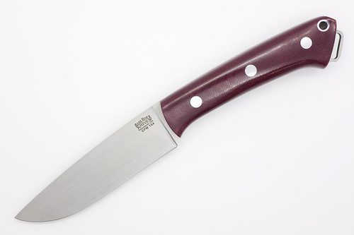 Bark River Knives Fox River - CPM 154 Stainless Steel - Burgundy Canvas Micarta Handle