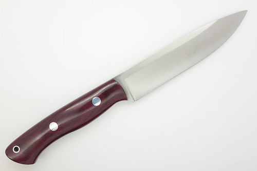 Bark River Knives Aurora II - CPM 3V Steel - Burgundy Canvas Micarta Handle Bark River Knives Aurora II - CPM 3V Steel - Burgundy Canvas Micarta Handle