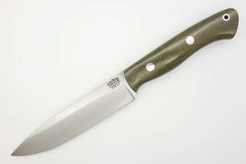 Bark River Knives Aurora II - CPM 3V Steel - Green Canvas Micarta Handle